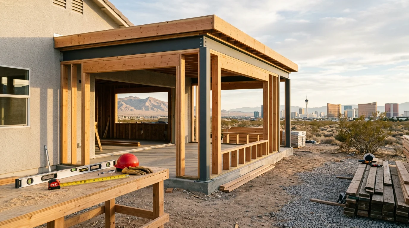 General contractor team at a residential construction site in Las Vegas